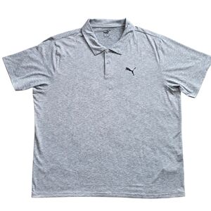 Puma XXL Performance Wear Polo Heather Gray Golf Shirt 2XL